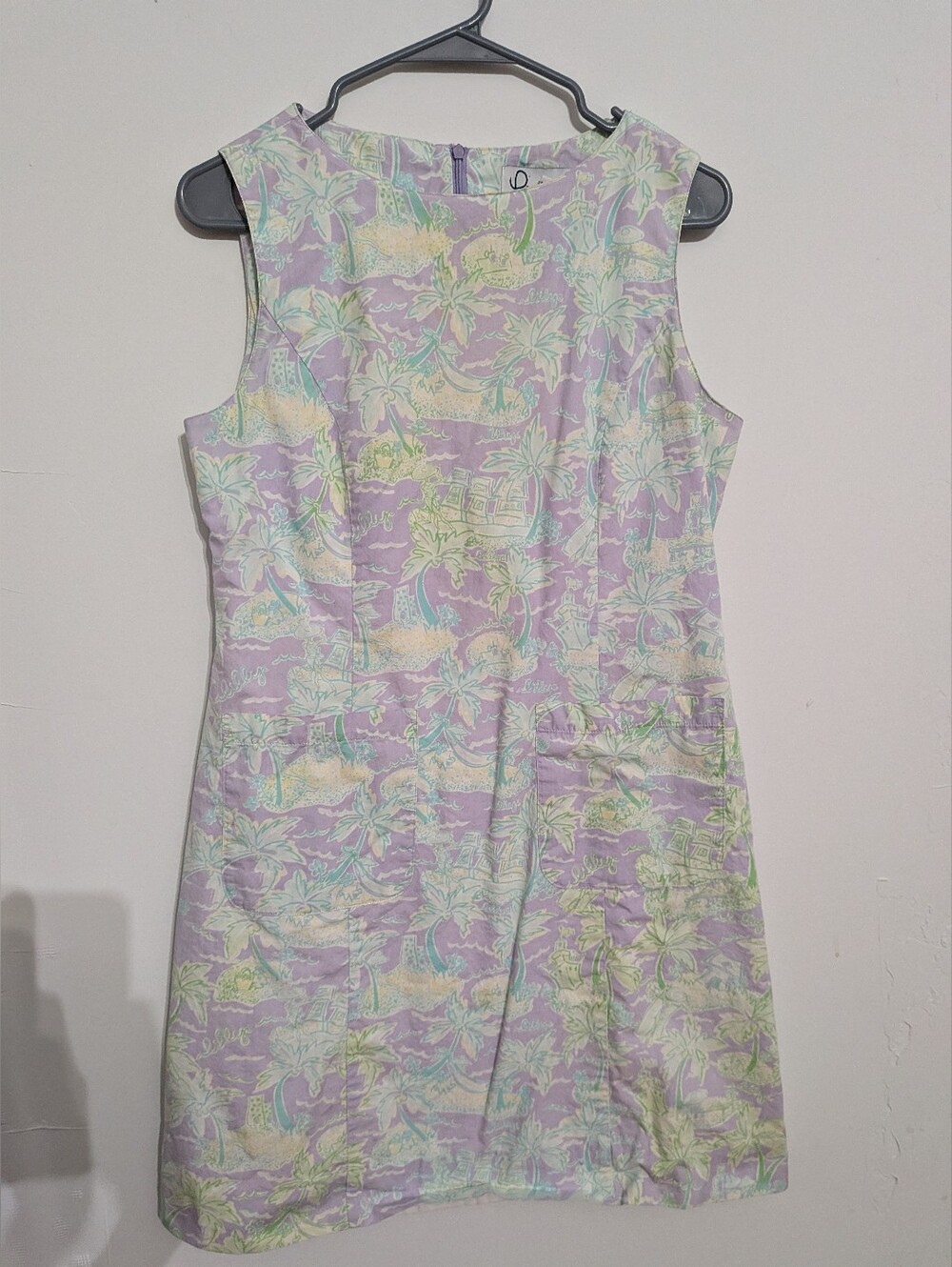 Vintage Lilly Pulitzer Pastel Floral Sleeveless Midi Shift Dressn